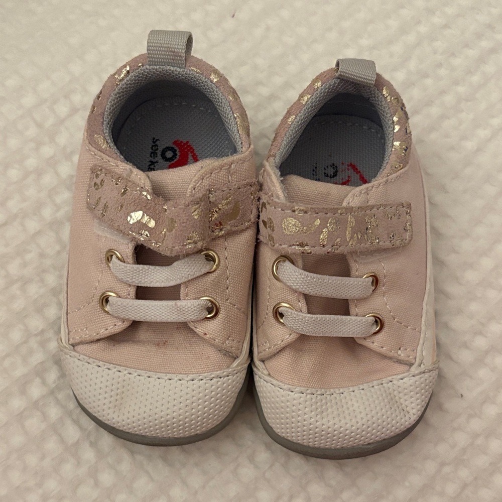 See Kai Run Pink First Walker Sneakers